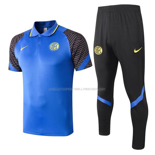 camisetas polo y pantalones inter milan bleu 2020-21