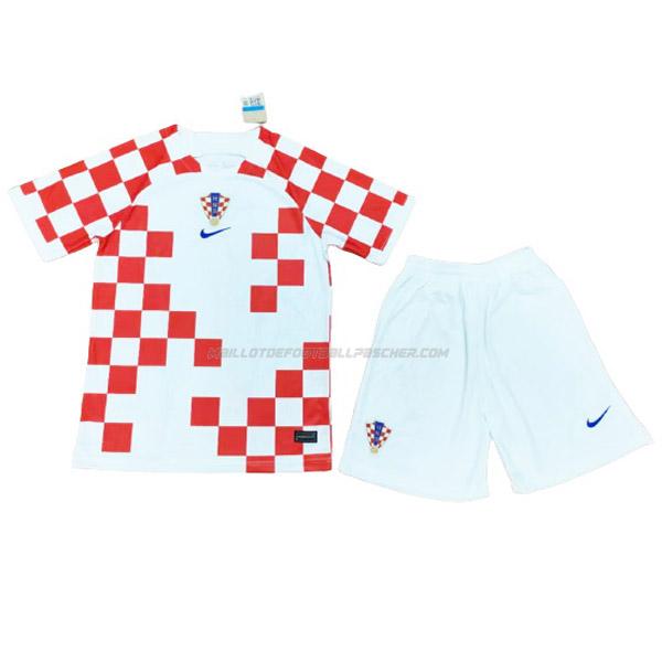 maillot enfant coupe du monde croatie 1ème 2022