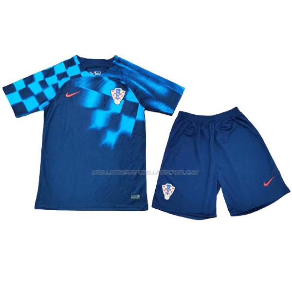 maillot enfant coupe du monde croatie 2ème 2022