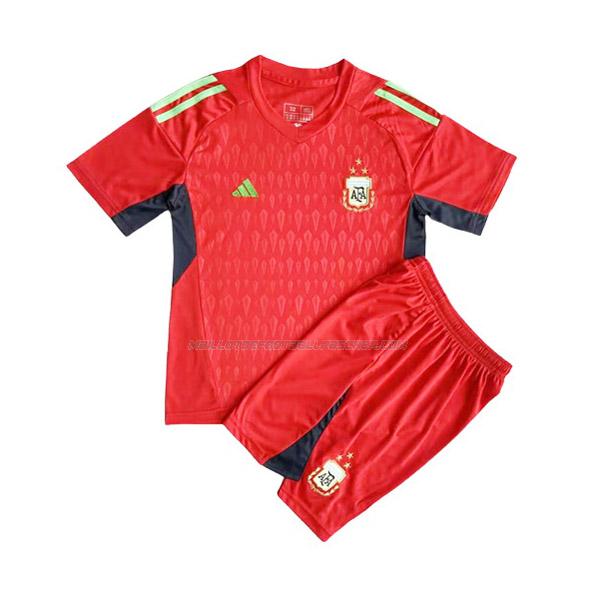 maillot enfant gardien argentina rouge 2022-23