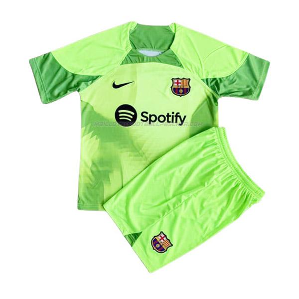 maillot enfant gardien barcelona vert 2022-23