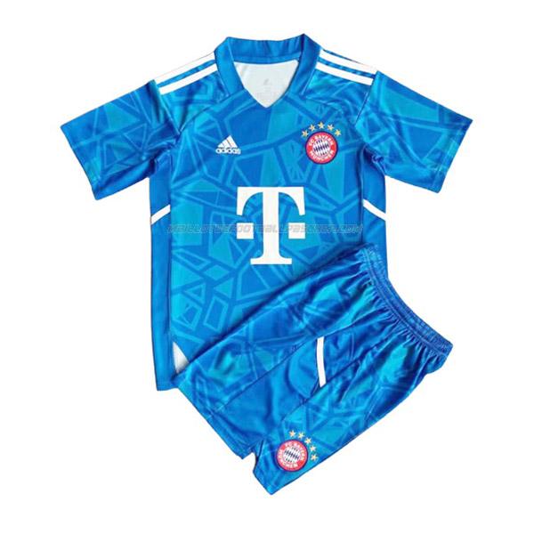 maillot enfant gardien bayern munich bleu 2022-23