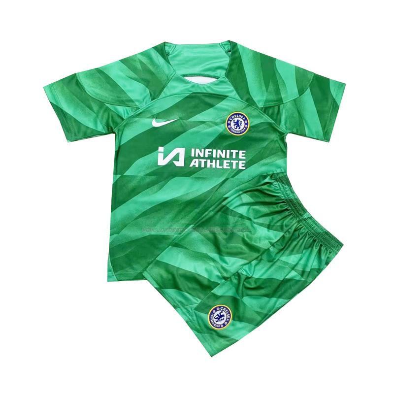 maillot enfant gardien chelsea vert 2023-24