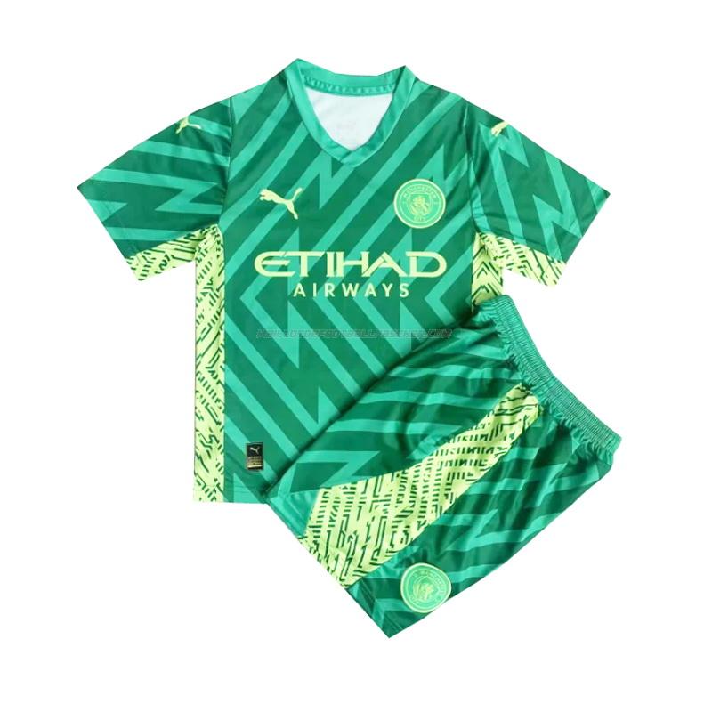 maillot enfant gardien manchester city vert 2023-24