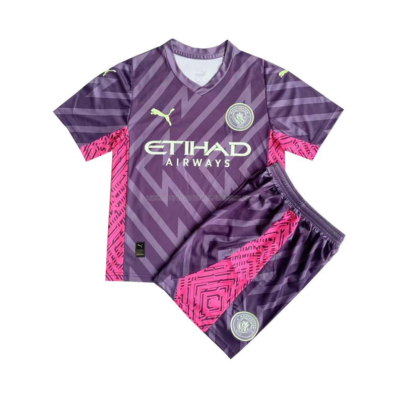 maillot enfant gardien manchester city violet 2023-24
