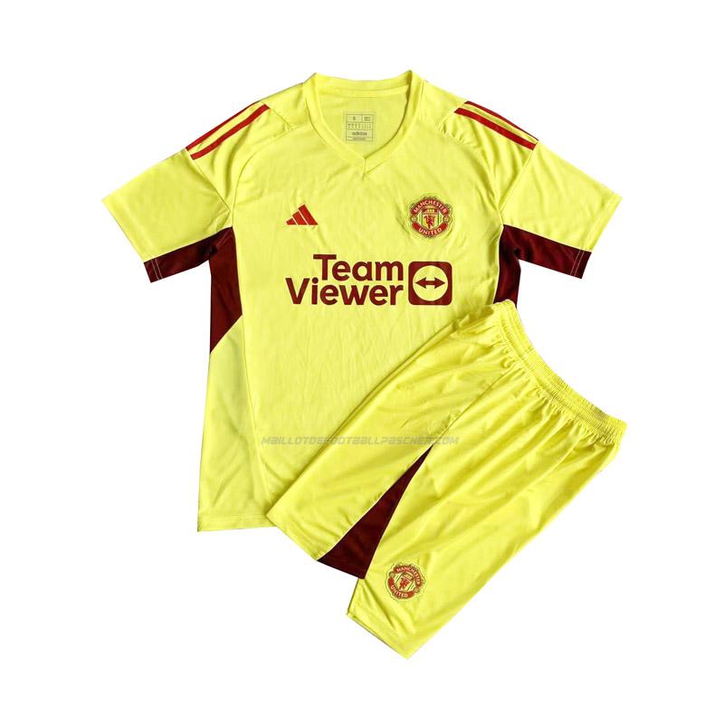 maillot enfant gardien manchester united jaune 2023-24