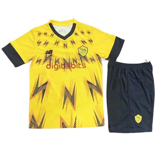 maillot enfant roma jaune 2023