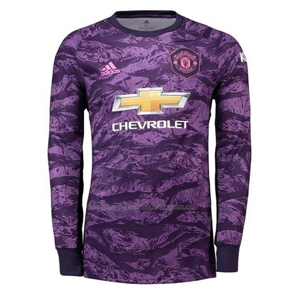 maillot gardien manches longues manchester united pourpre 2019-2020
