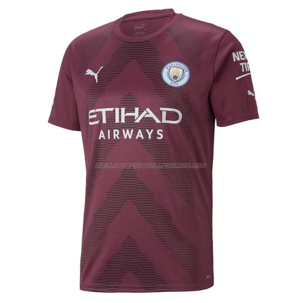 maillot gardien manchester city rouge 2022-23