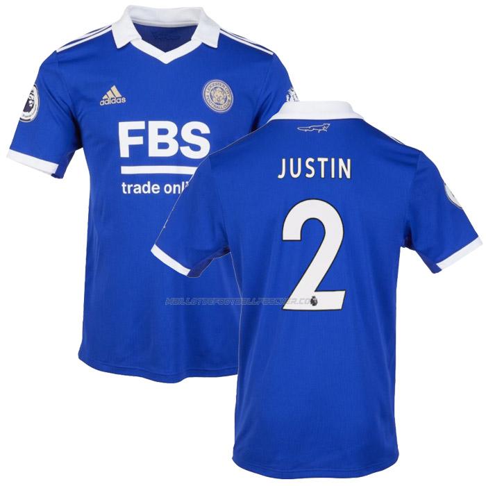 maillot justin leicester city 1ème 2022-23