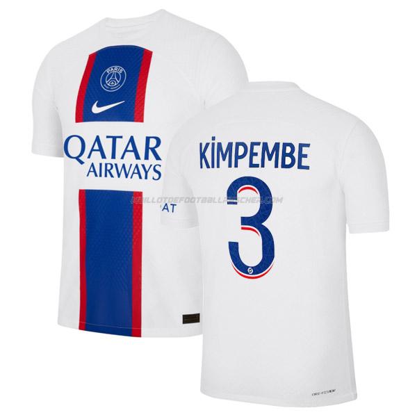 maillot kimpembe paris saint-germain 3ème 2022-23
