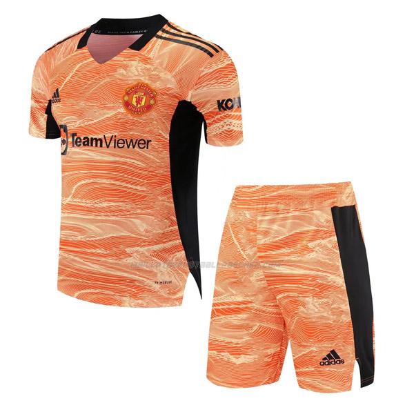 maillot kit gardien manchester united orange 2021-22