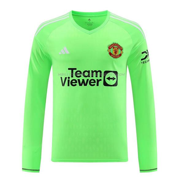 maillot manches longues gardien manchester united vert 2023-24