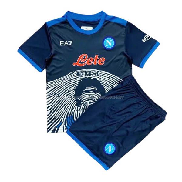 maillot maradona enfant napoli bleu 2021-22