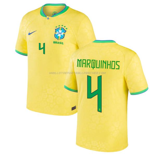 maillot marquinhos coupe du monde brésil 1ème 2022