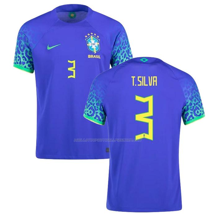 maillot t. silva coupe du monde brésil 2ème 2022