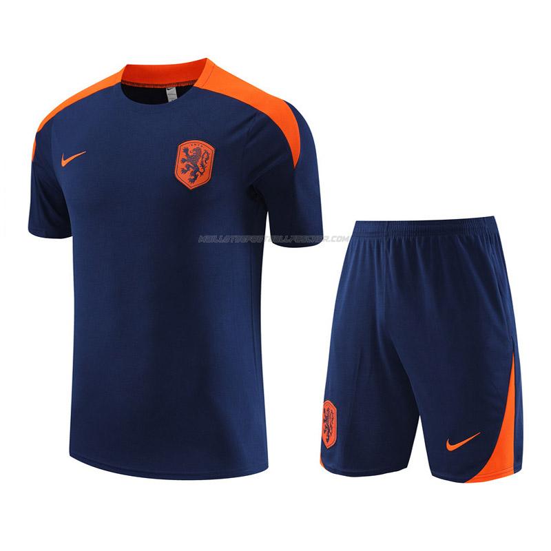 maillot training et pantalons hollande bleu marine 2024