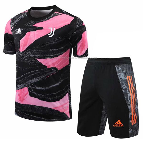 maillot training et pantalons juventus noir-rose 2020-21