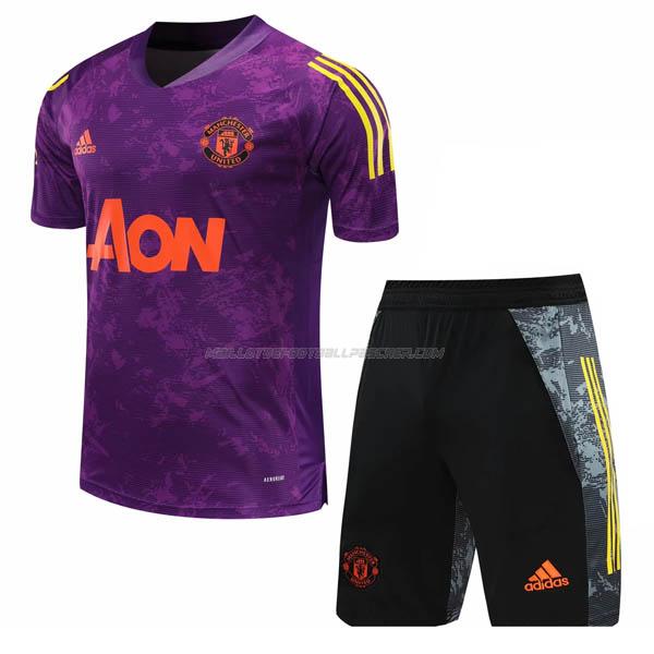 maillot training et pantalons manchester united violet 2020-21