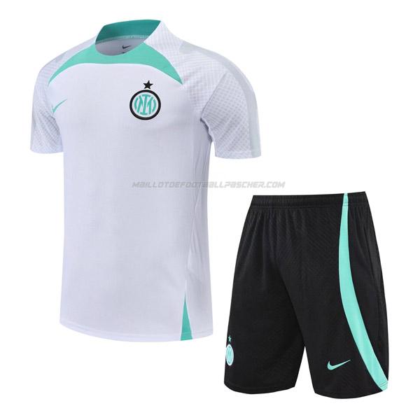 maillot training kit inter milan blanc 2022-23