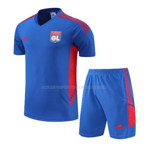 maillot training kit lyon bleu 2022-23