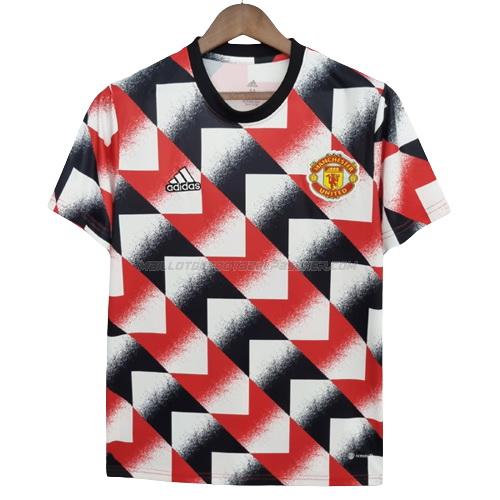 maillot training manchester united rouge blanc noir 2022-23