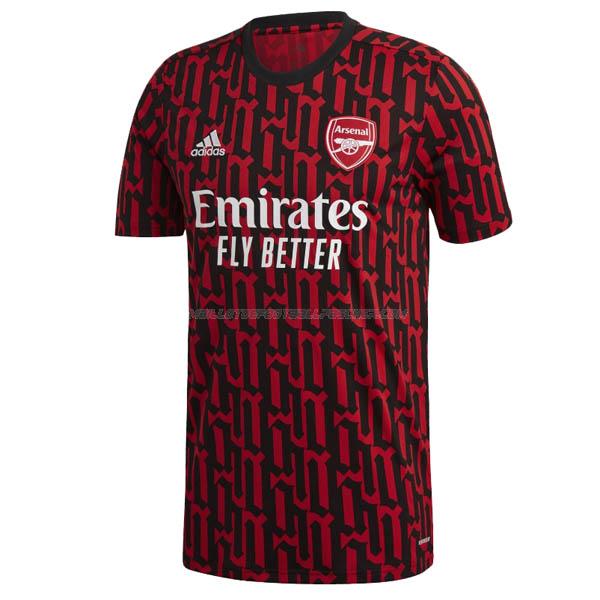maillot training pre-match arsenal rouge 2020-21