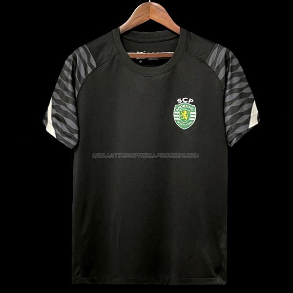 maillot training sporting cp le noir 2021-22 