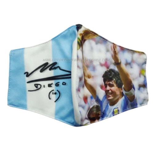 masque de protection maradona argentina bleu-blanc