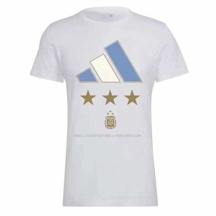 t-shirt 3 star argentina blanc 2022