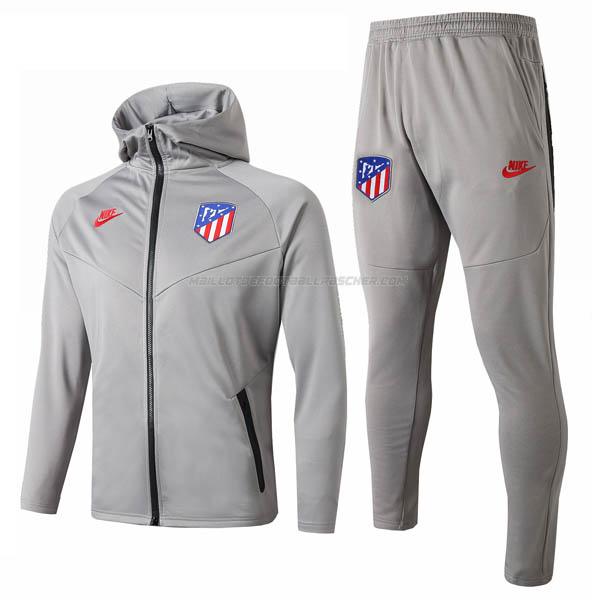 veste survêtement à capuche atletico madrid gris 2019-2020