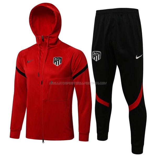 veste survêtement à capuche atletico madrid rouge 2021-22