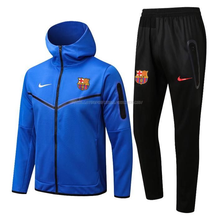 veste survêtement à capuche barcelona 22125a1 bleu 2022-23