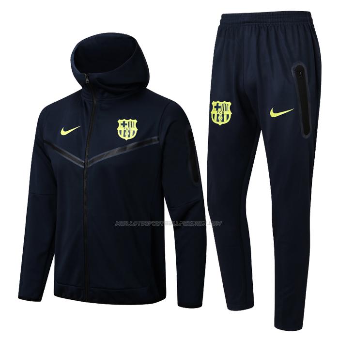 veste survêtement à capuche barcelona 22125a1 bleu marine 2022-23