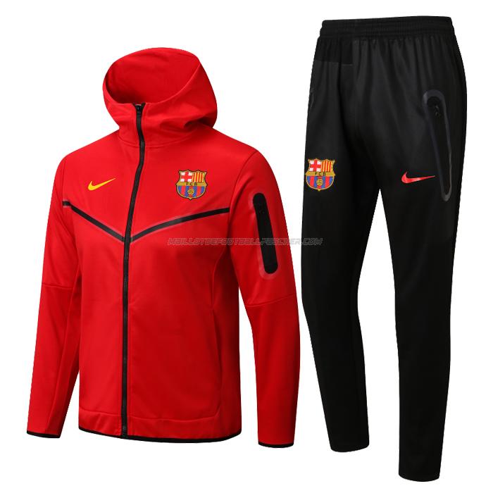 veste survêtement à capuche barcelona 22125a1 rouge 2022-23